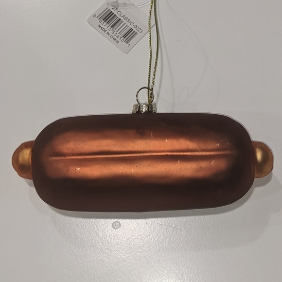 NWT Hot Dog Glass Christmas Ornament - Picture 2 of 5